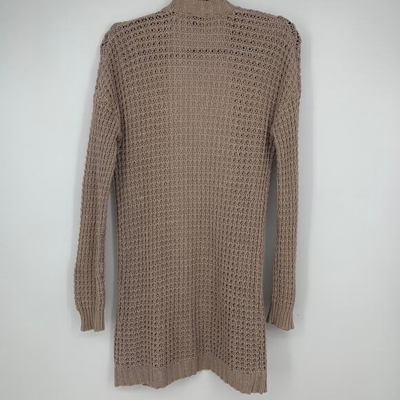 Express Women's Beige Cotton Blend Knit Cardigan with Pockets Size Small - Picture 5 of 5